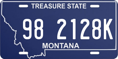 MT license plate 982128K