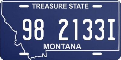 MT license plate 982133I