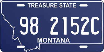 MT license plate 982152C