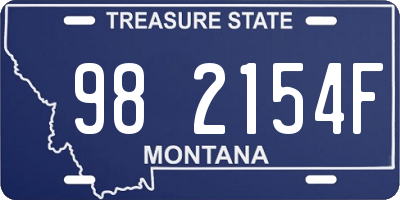 MT license plate 982154F