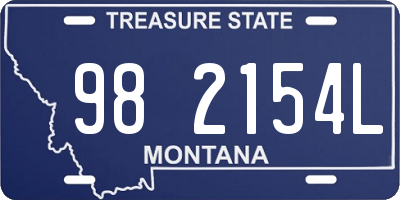 MT license plate 982154L