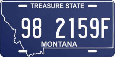 MT license plate 982159F
