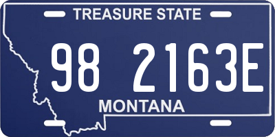 MT license plate 982163E