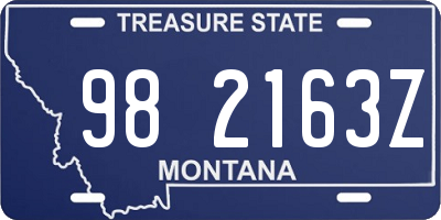 MT license plate 982163Z