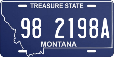 MT license plate 982198A