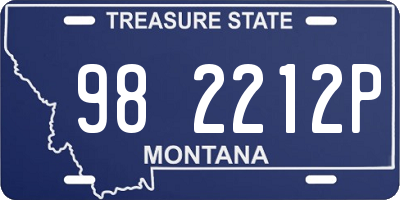MT license plate 982212P