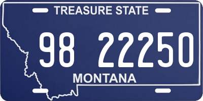 MT license plate 982225O