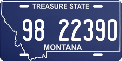 MT license plate 982239O