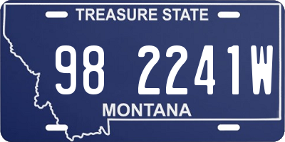 MT license plate 982241W