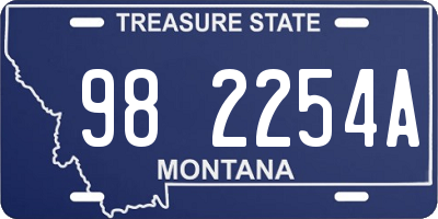 MT license plate 982254A