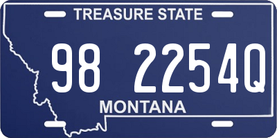 MT license plate 982254Q