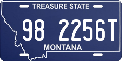 MT license plate 982256T