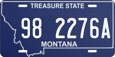 MT license plate 982276A