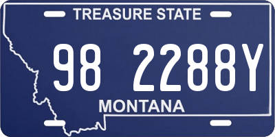 MT license plate 982288Y