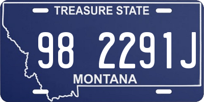 MT license plate 982291J