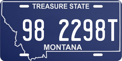 MT license plate 982298T