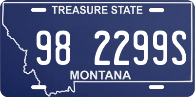 MT license plate 982299S