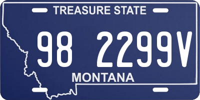 MT license plate 982299V