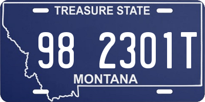 MT license plate 982301T