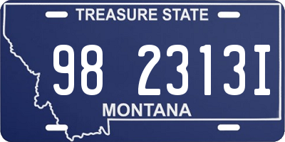 MT license plate 982313I