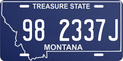MT license plate 982337J