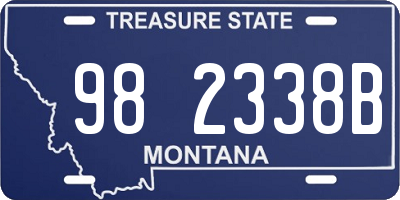 MT license plate 982338B