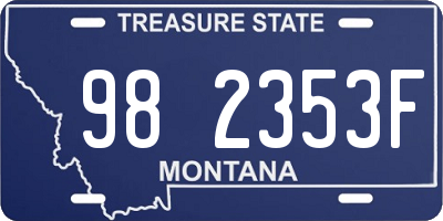 MT license plate 982353F