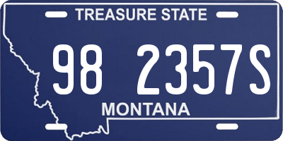 MT license plate 982357S