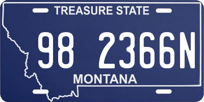 MT license plate 982366N
