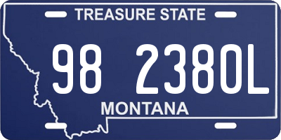 MT license plate 982380L