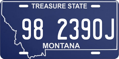MT license plate 982390J