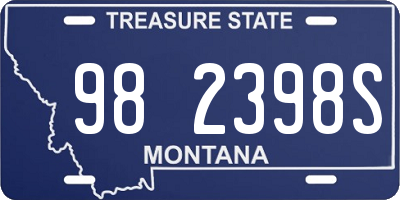 MT license plate 982398S