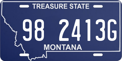MT license plate 982413G