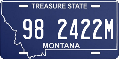 MT license plate 982422M