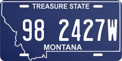 MT license plate 982427W