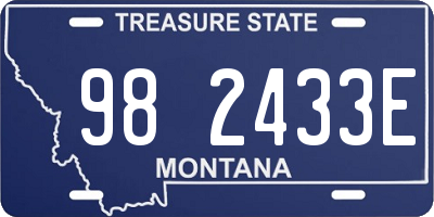 MT license plate 982433E