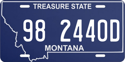 MT license plate 982440D