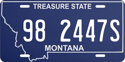 MT license plate 982447S