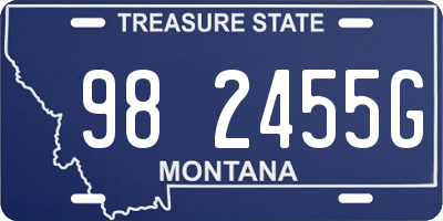 MT license plate 982455G