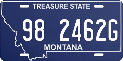 MT license plate 982462G