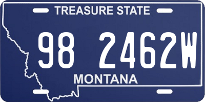 MT license plate 982462W