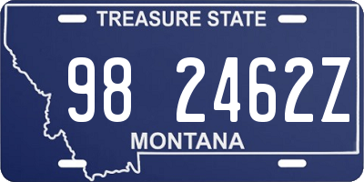 MT license plate 982462Z