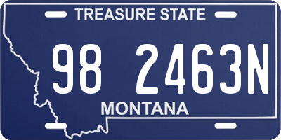 MT license plate 982463N