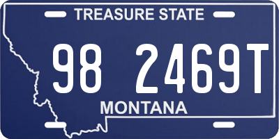 MT license plate 982469T