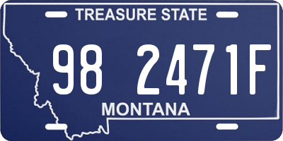 MT license plate 982471F