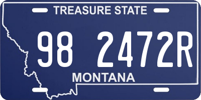 MT license plate 982472R