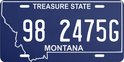 MT license plate 982475G