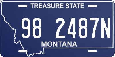 MT license plate 982487N