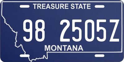 MT license plate 982505Z