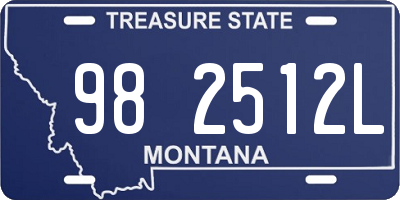 MT license plate 982512L